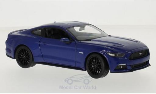 Ford Mustang 1/24 Welly GT mettalic blau 2015 modellautos