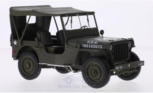 Modellautos Jeep Willys 1/18 Welly matt-oliv U.S. Army geschlossen Jeep Willys 1/18 Welly matt-oliv U.S. Army geschlossen modellautos