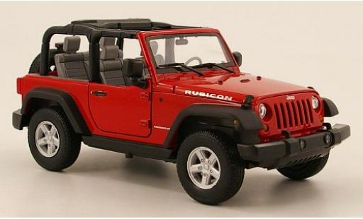 Jeep Wrangler 1/24 Welly Rubicon rot 2007 1:24 modellautos