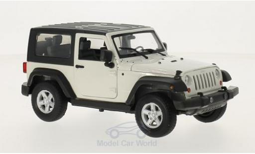 Jeep Wrangler 1/24 Welly weiss/schwarz 2007 modellautos