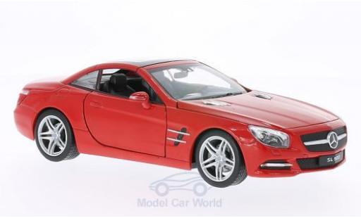 Mercedes Classe SL 1/24 Welly SL 500 (R231) rot 2012 Dach geschlossen modellautos