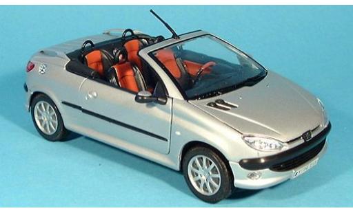 Peugeot 206 1/24 Welly Cabriolet offen silber 1:24 modellautos