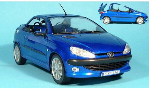 Modellautos Peugeot 206 1/18 Welly CC blau 1:18 Peugeot 206 1/18 Welly CC blau 1:18 modellautos