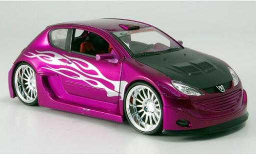 Peugeot 206 1/24 Welly Tuning met.-lila 1:24 modellautos