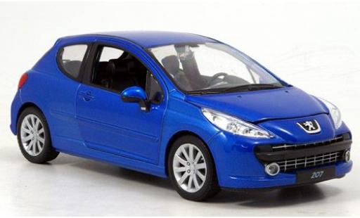 Peugeot 207 1/24 Welly blau 1:24 modellautos