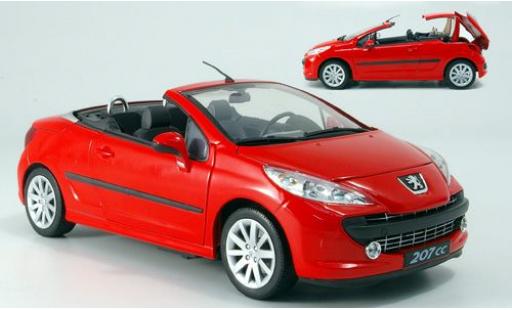 Modellautos Peugeot 207 1/18 Welly CC rot 1:18 Peugeot 207 1/18 Welly CC rot 1:18 modellautos