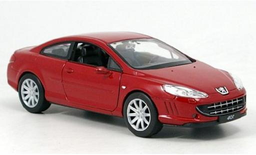 Peugeot 407 1/24 Welly Coupe rot 1:24 modellautos
