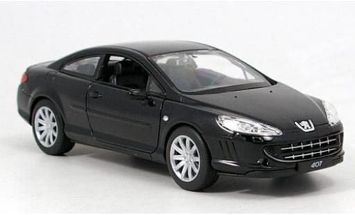 Peugeot 407 1/24 Welly Coupe schwarz 1:24 modellautos