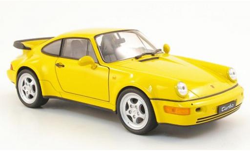 Porsche 964 Turbo 1/24 Welly 911  gelb 1:24 modellautos
