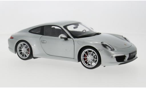 Porsche 991 S 1/18 Welly 911  Carrera silber 2012 1:18 modellautos
