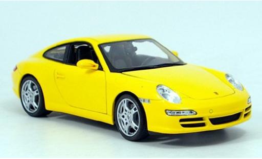Porsche 997 S 1/18 Welly 911  Carrera Coupe gelb 1:18 modellautos