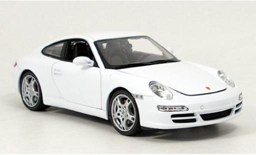 Porsche 997 S 1/18 Welly 911  Carrera Coupe weiß 1:18 modellautos