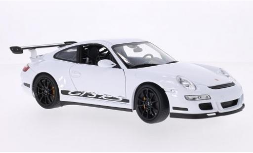 Porsche 997 GT3 RS 1/18 Welly 911 () GT3 RS weiss/Dekor modellautos