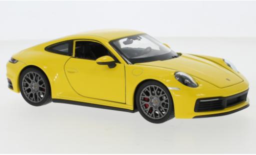 Modellautos Porsche 911 1/24 Welly Carrera 4S gelb Porsche 911 1/24 Welly Carrera 4S gelb modellautos