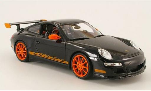 Porsche 997 GT3 RS 1/18 Welly 911  schwarz 1:18 modellautos