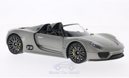 Porsche 918 1/24 Welly Spyder silber modellautos
