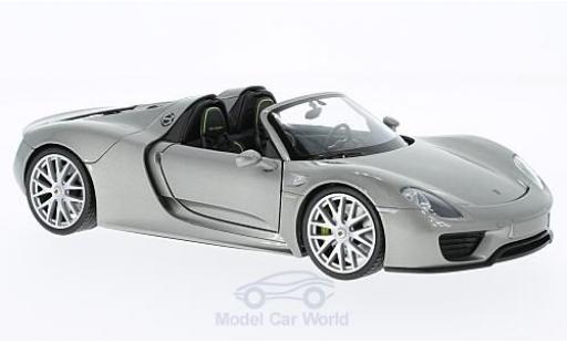 Porsche 918 1/24 Welly Spyder silber offen modellautos