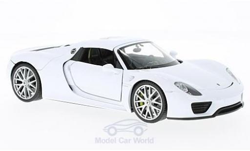 Porsche 918 1/24 Welly Spyder weiss geschlossen modellautos