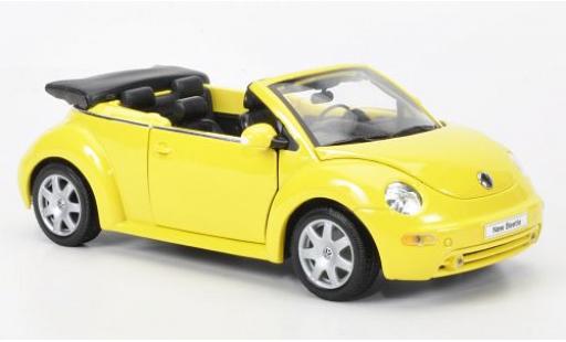 Volkswagen New Beetle 1/24 Welly Cabrio gelb 2006 1:24 modellautos