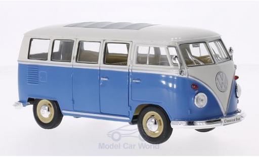 Modellautos Volkswagen T1 B 1/24 Welly Bus blau/weiss 1963 Volkswagen T1 B 1/24 Welly Bus blau/weiss 1963 modellautos