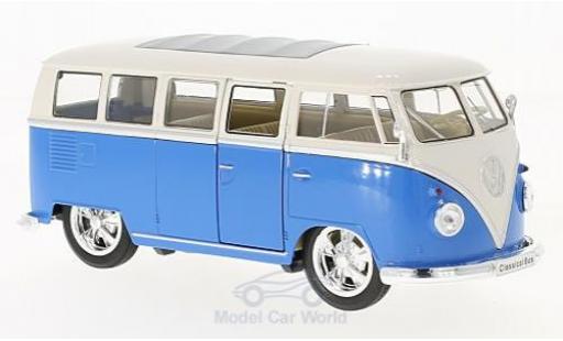 Modellautos Volkswagen T1 B 1/24 Welly Bus Low Rider blau/weiss 1963 Volkswagen T1 B 1/24 Welly Bus Low Rider blau/weiss 1963 modellautos