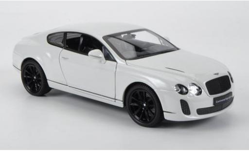 Modellautos Bentley Continental 1/24 Welly Supersports blanche Bentley Continental 1/24 Welly Supersports blanche modellautos
