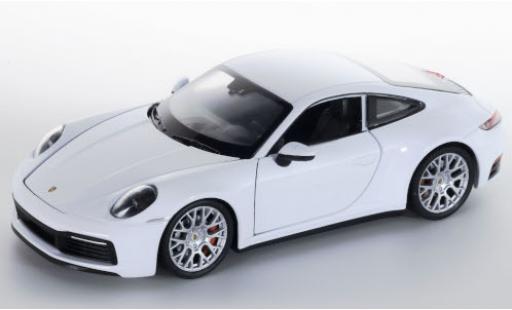 Modellautos Porsche 992 4S 1/24 Welly 911 Carrera  weiss 2019 Porsche 992 4S 1/24 Welly 911 Carrera  weiss 2019 modellautos
