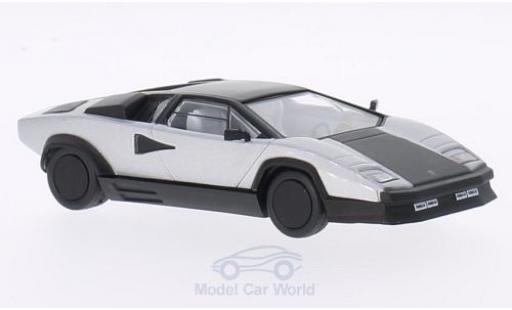 Lamborghini Countach 1/43 WhiteBox Evoluzione silber/matt-schwarz 1987 modellautos