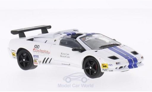Lamborghini Diablo VT 1/43 WhiteBox VT-R Roadster Trofeo weiss/blau 1997 modellautos