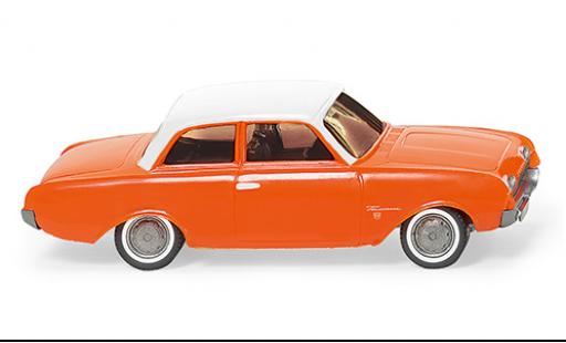 Modellautos Ford Taunus 1/87 Wiking (P3) 17M orange/blanche 1960 Ford Taunus 1/87 Wiking (P3) 17M orange/blanche 1960 modellautos