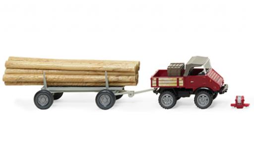 Mercedes Unimog 1/87 Wiking U401 rouge foncé 1956 modellautos